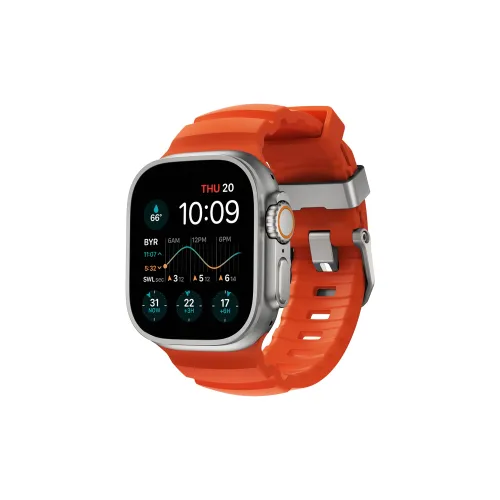 NOMAD Ремешок Apple Совместимость Фторэластомер FKM Материал Apple Watch 49 45 44 мм Циферблат часов