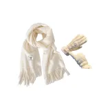 Бежевый шарф + перчатки