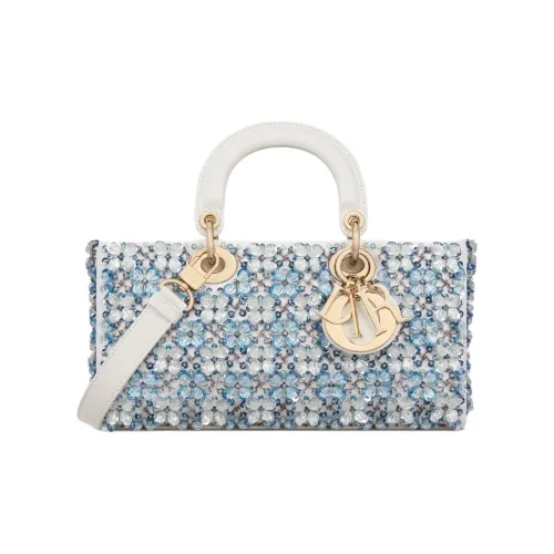 DIOR LADY D JOY Хлопок Сумка через плечо Сумка Средний Женская Латте