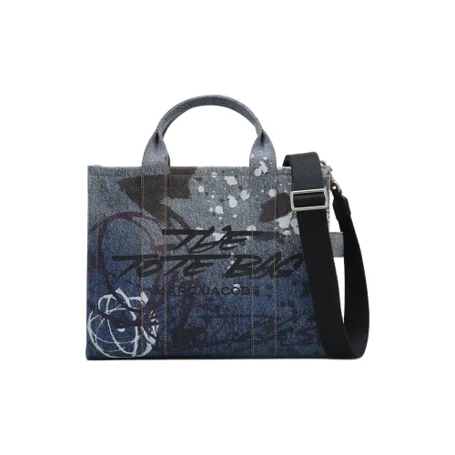 MARC JACOBS FUTURA Collaboration Деним Тоут Сумка Сумка для покупок Сумка среднего размера унисекс джинсовый синий