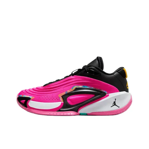 Джордан Luka 3 Slip Resistant Abrasion Resistant Low Top Детские баскетбольные кроссовки Розовый Черный Подростки