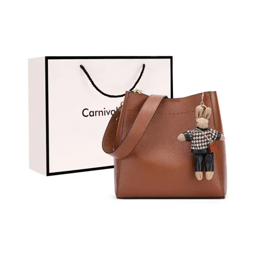 Carnival Keep Сумка-ведро из натуральной коровьей кожи плечевая сумка сумка через плечо стандартная женская CAMEL Черный