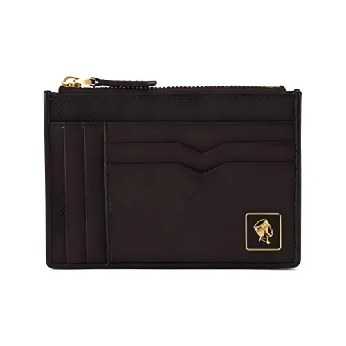 PORTER Leather Монетница Стандартная Унисекс Кофейного цвета