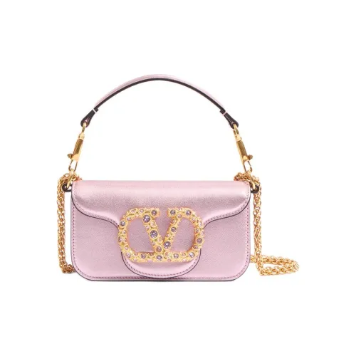 Valentino Locò Телячья кожа Сумка через плечо Сумка Маленькая Женская Пурпурно-розовая