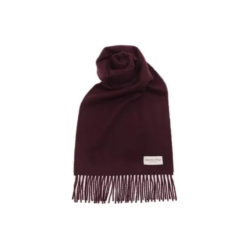 JOHNSTONS OF ELGIN Кашемир Вязаные Шарфы Унисекс Бордовый