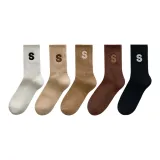 Чёрный 1 + Белый 1 + Тёмно-кофейный 1 + Хаки 1 + Светло-кофейный 1