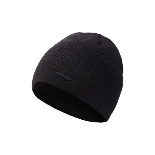 Шапка-бини с акриловым подкладом унисекс черного цвета