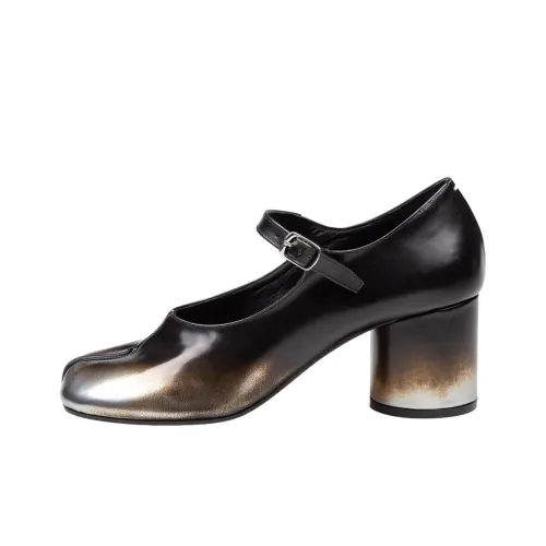 Maison Margiela Туфли Мэри Джейн с грубым каблуком 6,5 см женские темно-коричневый