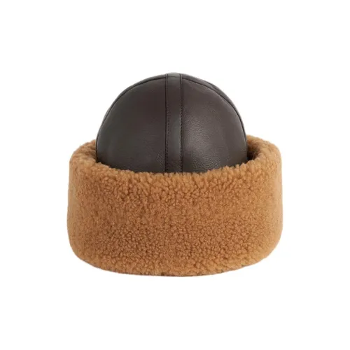 TOTEME Овчина Шапки Кепки Женские Шоколад