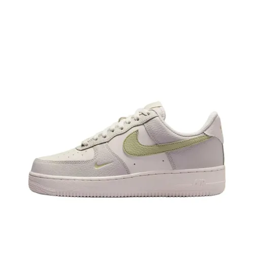 Nike Air FORCE 1 'Бетон Мальчики' Противоскользящие Устойчивые к истиранию Низкие Кроссовки для скейтбординга Женские Белые Зеленые