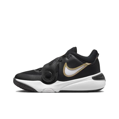 Nike Team Hustle D 11 Детская баскетбольная обувь MID Топ Черный/Белый Унисекс