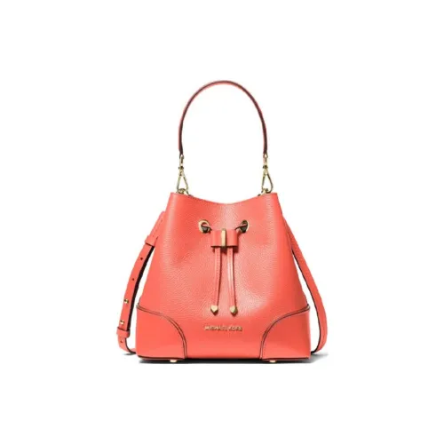 MICHAEL KORS Mercer Кожа Ведрообразная Сумка через плечо Маленькая Женская Оранжевая Розовая