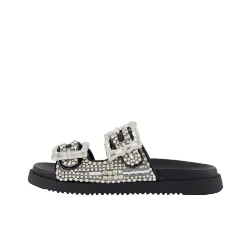 STEVE MADDEN противоскользящие слипоны женские серебряные черные