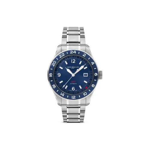 MONTBLANC 1858 Collection Автоматический Механический Часы Мужские 42 мм Синий Циферблат Корпус из Нержавеющей Стали