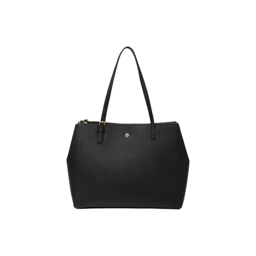 TORY BURCH Emerson Saffiano кожа Тоут сумка сумка для покупок сумка через плечо сумка большая женская черная