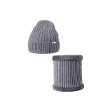 Light Gray - [Флисовая подкладка](Без подкладки шапка + Шарф)