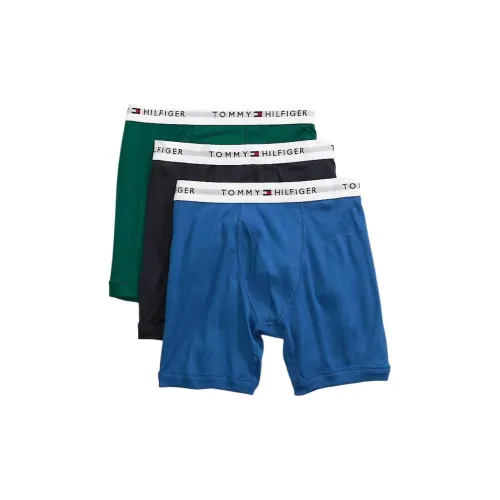 Tommy Hilfiger 3 упаковки Морской Синий + Черный + Зеленый Мужские боксеры