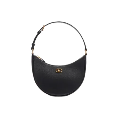 Valentino Рельефная Телячья Кожа Хобо Сумка Мини Сумка Женская Черная