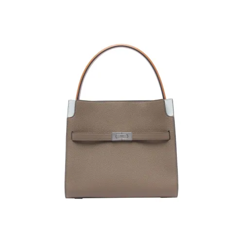 TORY BURCH Lee Radziwill Litchi Grain Кожа Через плечо Одно плечо Сумка Маленькая Женская Грибно-серый