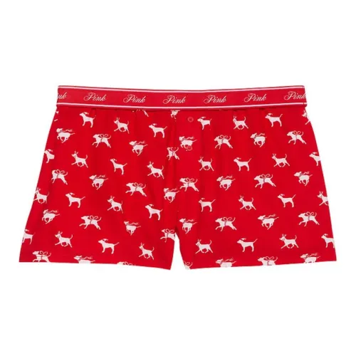 Victoria's Secret Яркий Vermillion Dogs/Красный Женские Пижамные Брюки