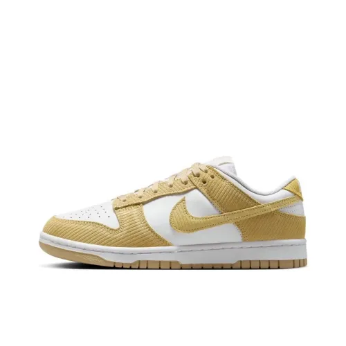 Nike Dunk Slip-Resistant Abrasion-Resistant Low Top Skateboard Shoes Unisex Gold White Найк Dunk противоскользящие устойчивые к истиранию низкие топ скейтборд обувь унисекс золотисто-белый