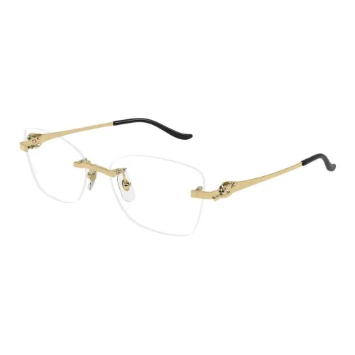 Cartier Металл Квадратные Оправы для Очков Унисекс Золото
