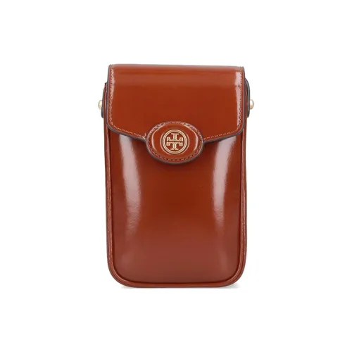 TORY BURCH Robinson Лакированная кожа Одно плечо Через плечо Чехол для телефона Женские Deep Охра