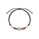 Красный браслет с изображением льва