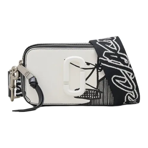 MARC JACOBS Futura collaboration Крестообразная текстура Кожа Сумки через плечо Мужской Белый Черный