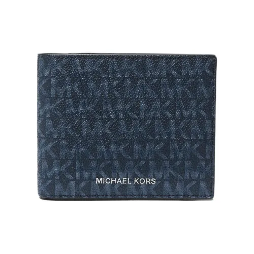 MICHAEL KORS MK Cooper Покрытый холст Кошелек Мужской Синий