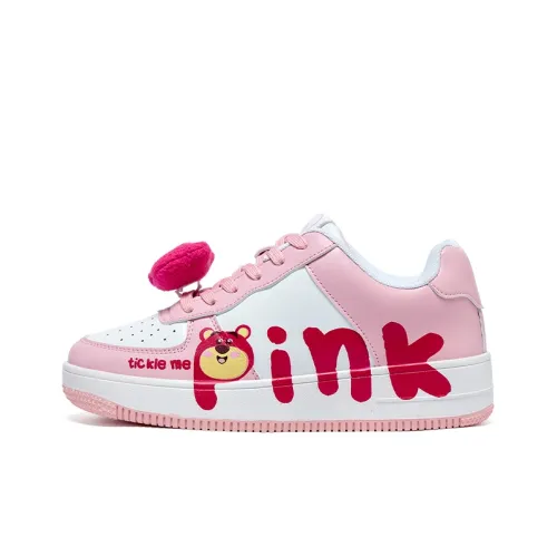 Disney Strawberry Bear Series Легкий Дышащий Противоскользящий Низкий Топ Повседневная Скейтборд Обувь Женская