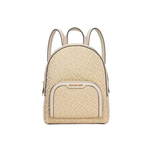 MICHAEL KORS Jaycee Jacquard Backpack Medium Women's Light Gold MICHAEL KORS Jaycee Жаккард Рюкзак Средний Женский Светлый Золото