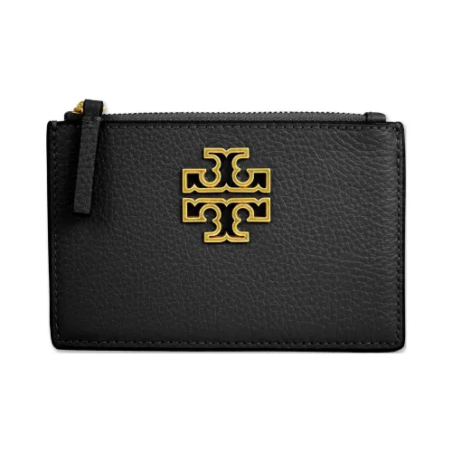 TORY BURCH Britten Зернистая текстура кожа Личи Кожа Держатель для карт Держатель для карт Стандартный Женский Черный