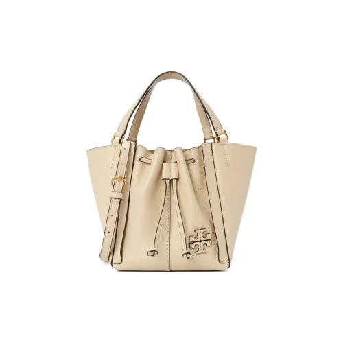 TORY BURCH McGraw Корова Кожа Ведрообразная Сумка Ручная Сумка Сумка через плечо Женская Экрю