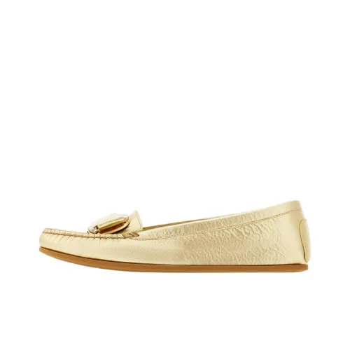 Ferragamo Vara Лоферы Женские Золотые