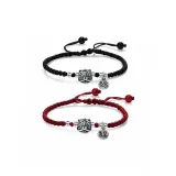 Браслет 1 пара (Черный + Красный)