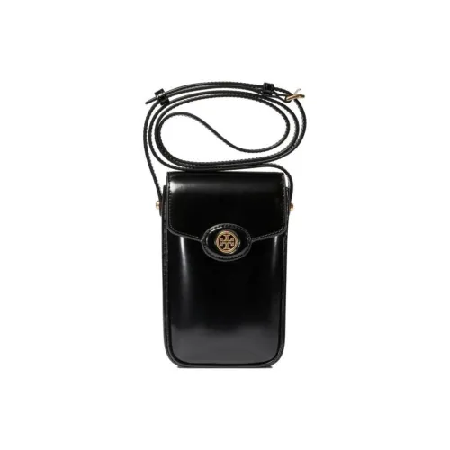 Tory Burch Robinson Лакированная кожа Чехол для телефона Одно плечо Женские Черный