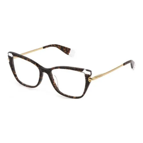 Furla Ацетат Оправа для очков Cat Eye Unisex Коричневый Красный