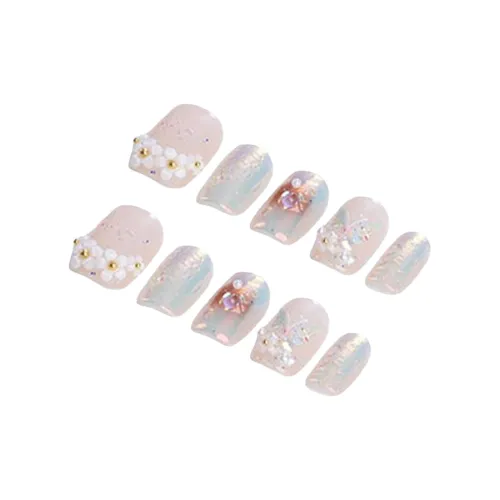 Песня Биография Ослепительный цвет Весна Рисование Soft Brightening False Nail Короткий ЛАДДЕР 15 мм