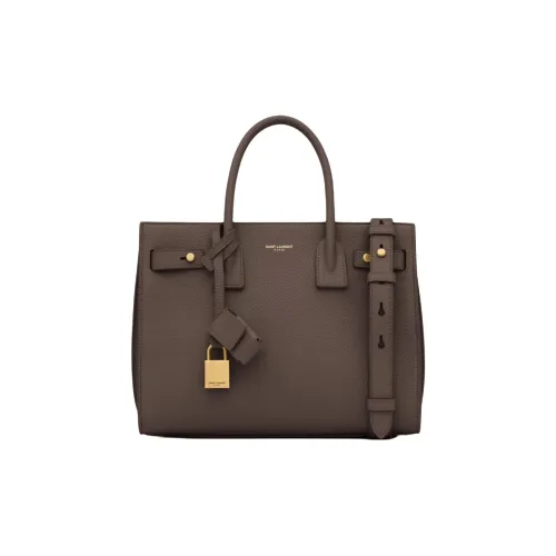 SAINT LAURENT SAC DE JOUR Сумка через плечо из телячьей кожи сумка для женщин темно-коричневый