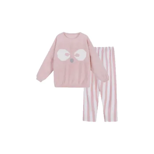 OEING Пижамный комплект женский большой с глазами розовый