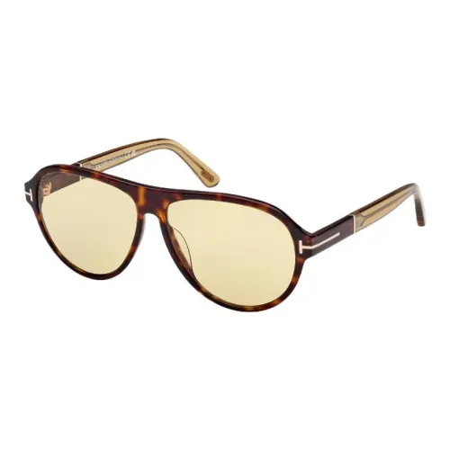 TOM FORD Ацетат OVAL SUNGLASSES Унисекс Коричневый