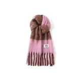 Кофейно-розовый в клетку