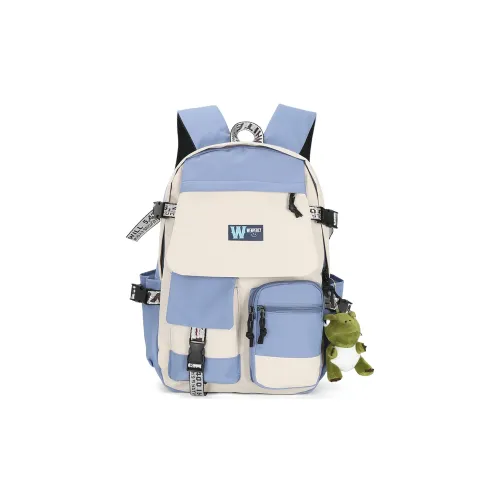 Wenpercy Нейлон Студенческий Рюкзак Стандартный Унисекс Синий Белый Серый Белый Черный Белый Черный