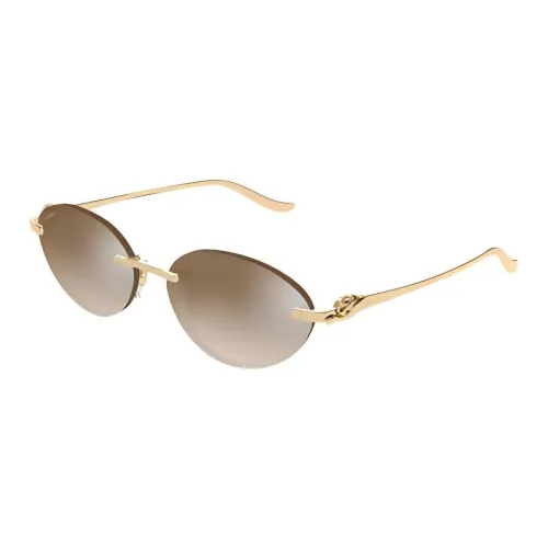 Cartier Металл OVAL SUNGLASSES Женские Золотой