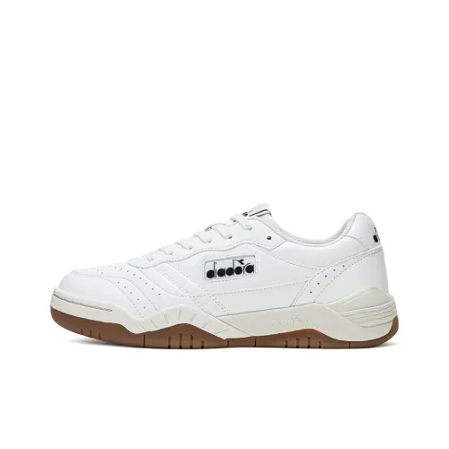 Diadora Action Racer Амортизация Устойчивость к истиранию Дышащие Низкие Кроссовки для тенниса Унисекс Белые