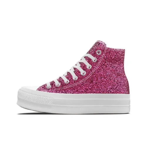 Конверс All Star Lift Устойчивые к истиранию высокие кроссовки для скейтбординга унисекс розовые