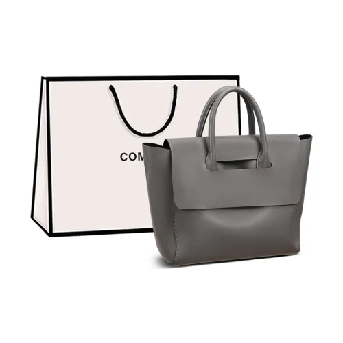 COMELY Сумка Tote из коровьей кожи с синтетической кожей сумка через плечо сумка через плечо средний размер женская серая