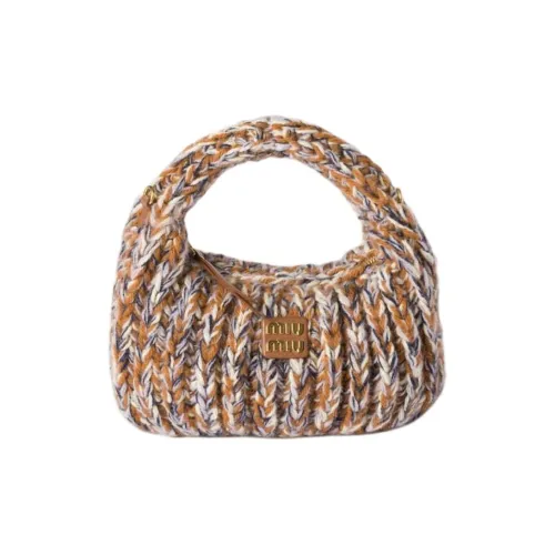 MIU MIU Wander Series Шелковая сумка через плечо сумка для женщин цвет какао-коричневый