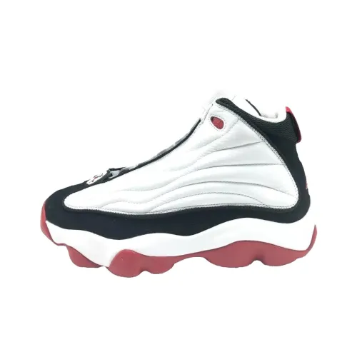 Джордан Pro Strong противоскользящие устойчивые к истиранию высокие баскетбольные кроссовки мужские белые и красные